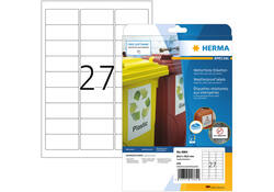 Etiket HERMA 4864 63.5x29.6mm weerbestendig wit 270stuks
