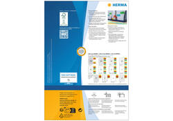 Etiket HERMA 4401 210x297mm A4 geel 100stuks