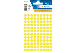 Etiket HERMA 1834 rond 8mm fluor geel 540stuks