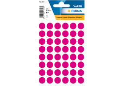 Etiket HERMA 1856 rond 13mm roze 240stuks