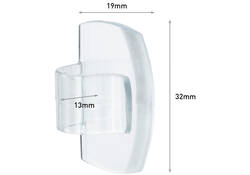 Kabelklem Command rond incl bevestigingsstrips transparant 4 stuks
