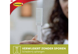 Bevestigingsstrip Command klik vast smal 5,4kg wit