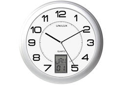 Wandklok Unilux Instinct Ø 30.5cm zilvergrijs/wit