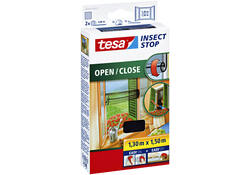 Insectenhor tesa® Insect Stop OPEN/CLOSE raam 1,3x1,5m zwart
