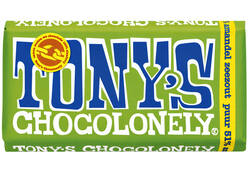 Chocolade Tony's Chocolonely puur amandel zeezout reep 180gr