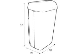 Afvalbak Katrin 91912 50liter wit