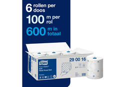 Handdoekrol Tork Matic H1 premium 100m 2 laags wit 290016