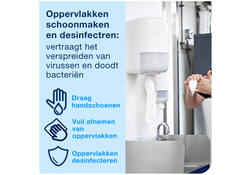 Poetspapierdispenser Tork M2 Elevation wit 559000