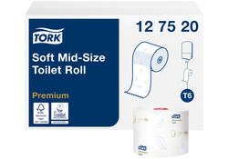 Toiletpapier Tork Mid-size T6 premium 2-laags 90m wit 127520