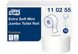 Toiletpapier Tork Mini jumbo T2 premium 3-laags 12x120mtr wit 110255