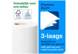 Toiletpapier Tork T4 Premium 3-laags 250 vel wit 110316
