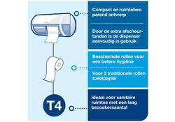 Toiletpapier Tork T4 Premium 3-laags 250 vel wit 110316