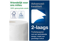 Toiletpapier Tork Mini Jumbo T2 advanced 2-laags 12 rollen wit 120280