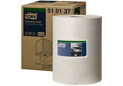 Reiningingsdoek Tork W1 herbruikbaar nonwoven 400 vel wit 510137