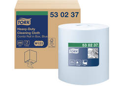 Reinigingsdoek Tork Heavy-Duty W1/2/3 multifunctioneel 280 vel blauw 530237