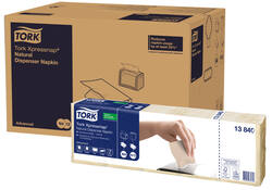 Servetten Tork Enviromental Print 1/8 gevouwen 2-laags 200st Natural 477351