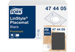Placemat Tork Linstyle Premium 2-laags 390x300mm 100 vel zwart 474405