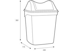 Afvalbak Katrin 91851 dameshygiene 8liter wit