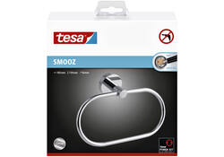 Handdoekring tesa® Smooz hoogglans verchroomd metaal zelfklevend