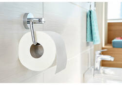 Toiletrolhouder tesa® Smooz hoogglans verchroomd metaal zelfklevend