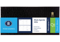 Agenda 2027 Ryam Memoplan 7 Mundior 7dagen/2pagina's landscape zwart