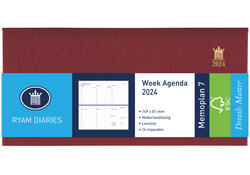 Agenda 2027 Ryam Memoplan 7 Suprema 7dagen/2pagina's landscape bordeaux