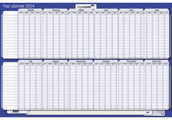 Projectplanner 2027 Legamaster 90x60cm horizontaal gelamineerd Engelstalig
