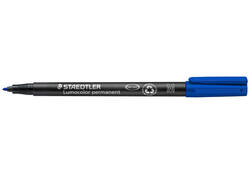 Viltstift Staedtler Lumocolor 317 permanent M blauw