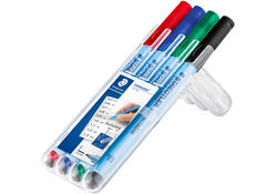 Viltstift Staedtler Lumocolor 305 non permanent correctable F set à 4 stuks
