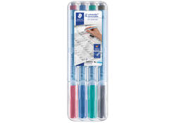 Viltstift Staedtler Lumocolor 305 non permanent correctable F set à 4 stuks