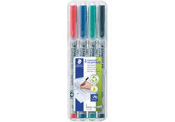 Viltstift Staedtler Lumocolor 311 non permanent S set à 4 assorti