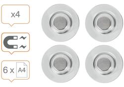 Glasbordmagneet Nobo extra sterk 32mm transparant