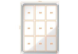 Binnenvitrine Nobo Premium Plus 9x A4 draaideur magnetisch