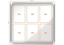 Buitenvitrine Nobo Premium Plus 6x A4 draaideur magnetisch