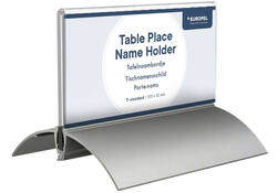 Tafelnaambord Europel 52x100mm acryl aluminium 2st