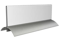 Tafelnaambord Europel 2 61x210mm acryl aluminium