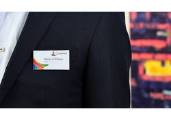 Badge Europel met clip en speld 75x40mm 24st