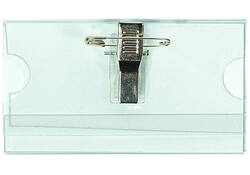 Badge Quantore met clip en speld 40x75mm