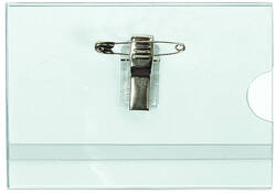 Badge Quantore met clip en speld 60x90mm
