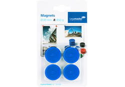 Magneet Legamaster 30mm 850gr blauw 4stuks