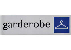 Infobord pictogram garderobe 165x44mm