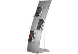 Folderstandaard OPUS 2 6xA4 gebogen wand