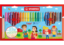 Viltstift STABILO Cappi 168/24 medium assorti etui à 24 stuks