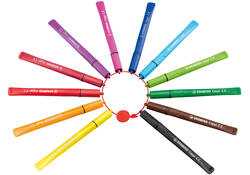 Viltstift STABILO Cappi 168/24 medium assorti etui à 24 stuks