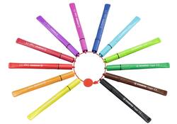 Viltstift STABILO Cappi 168/24 medium assorti etui à 24 stuks