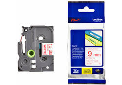Labeltape Brother P-touch TZE-222 9mm rood op wit