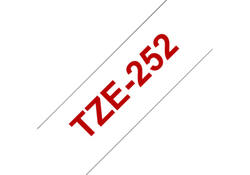 Labeltape Brother P-touch TZE-252 24mm rood op wit