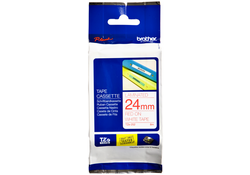 Labeltape Brother P-touch TZE-252 24mm rood op wit