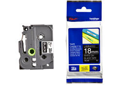 Labeltape Brother P-touch TZE-345 18mm wit op zwart