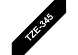 Labeltape Brother P-touch TZE-345 18mm wit op zwart